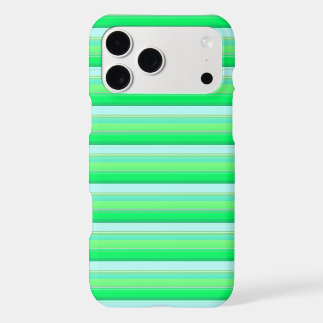 Cute aqua green stripes iPhone case (Back)