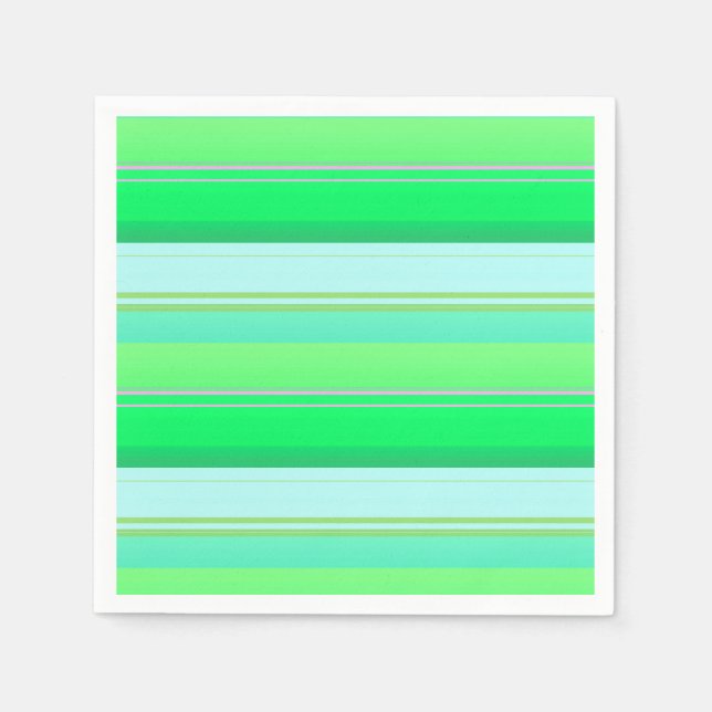 Cute aqua green stripes napkins (Front)