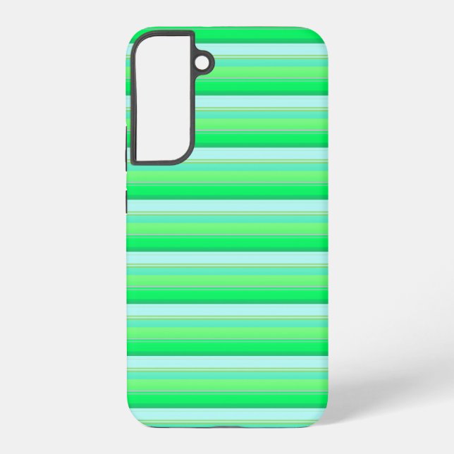 Cute aqua green stripes samsung galaxy case (Back)
