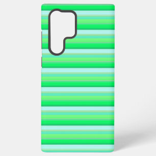 Cute aqua green stripes samsung galaxy s22 ultra case