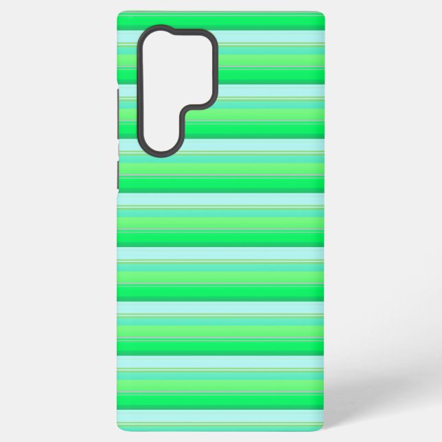 Cute aqua green stripes samsung galaxy case (Back)