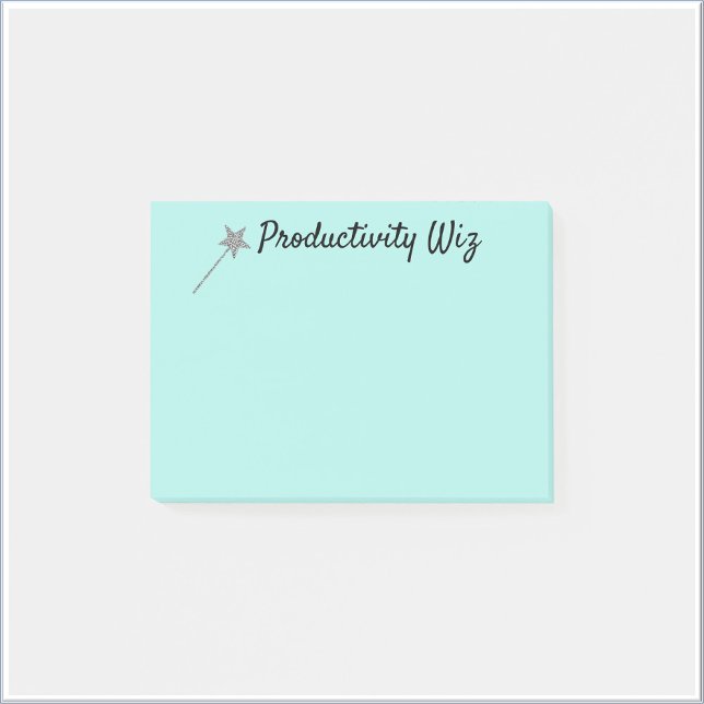 Cute Aqua Productivity Wiz Post It Notes (Creator Uploaded)