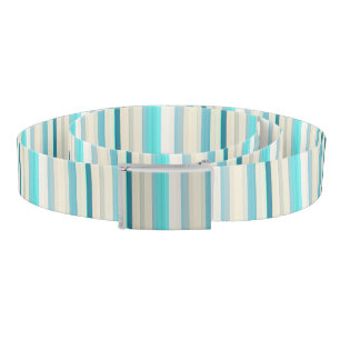 Cute aqua white stripes belt