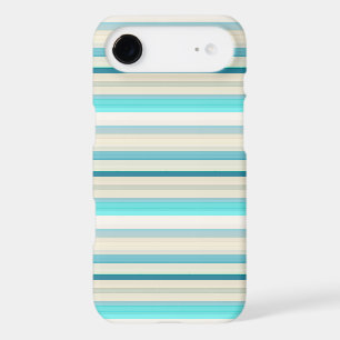Cute aqua white stripes iPhone 17 air case