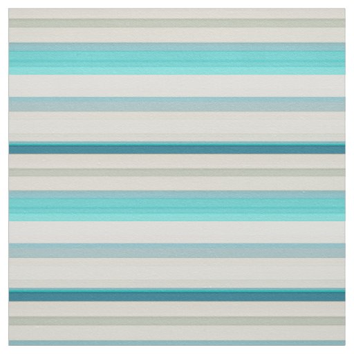 Cute aqua white stripes fabric
