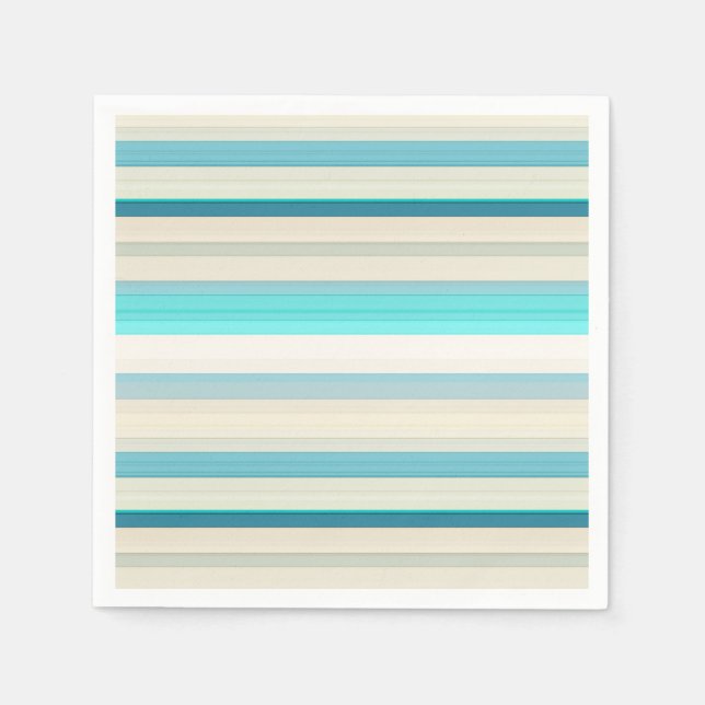 Cute aqua white stripes napkins (Front)