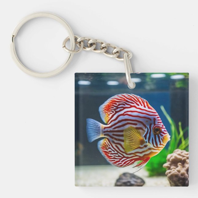 Cute Aquarium Fish Tank Keychain (Front)