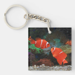 Cute Aquarium Themed Fish Tank Keychain