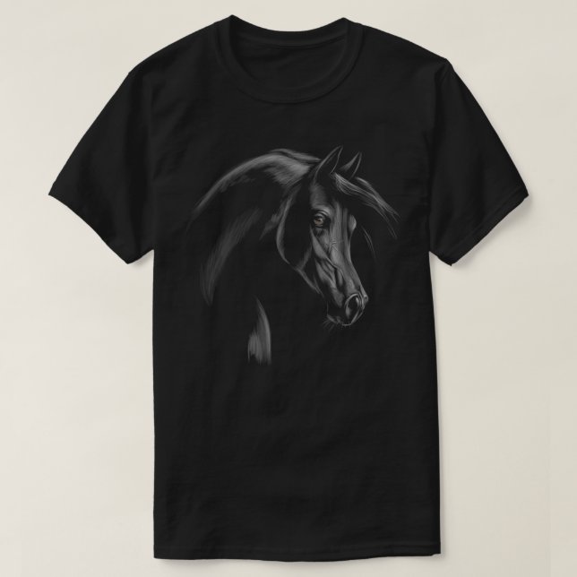 Cute arabian horse hand drawn sketch artistic  T-Shirt (Design Front)