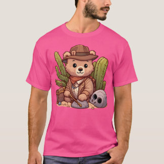 Cute Archaeologist Bear T-Shirt