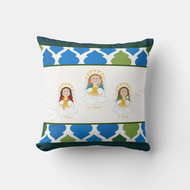 Cute Archangels Throw Pillow (Front)