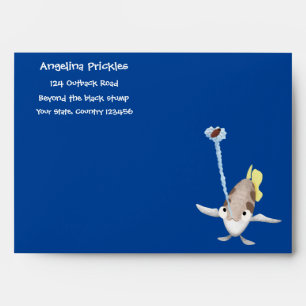 Cute Archerfish cartoon illustration Envelope