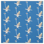 Cute Archerfish cartoon illustration Fabric