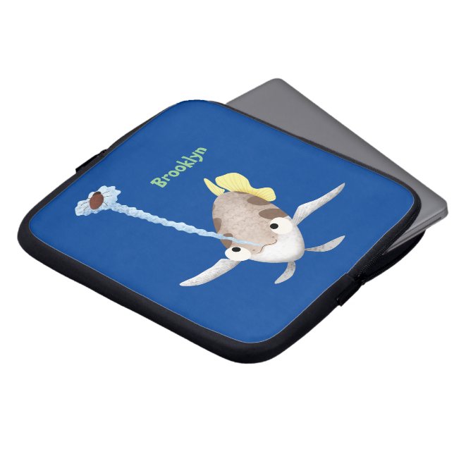 Cute Archerfish cartoon illustration Laptop Sleeve (Front Top)