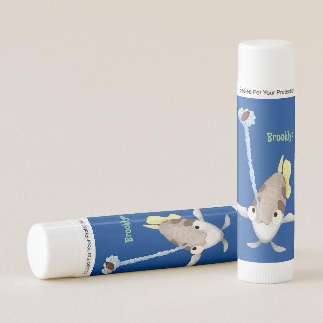 Cute Archerfish cartoon illustration Lip Balm (Front)