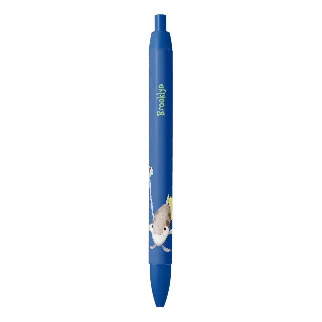 Cute Archerfish cartoon illustration  Pen (Front Vertical)