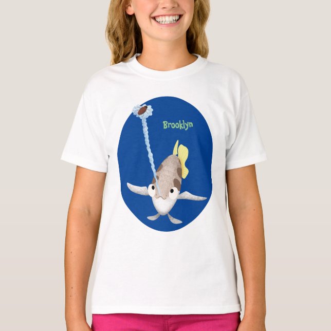 Cute Archerfish cartoon illustration  T-Shirt (Front)