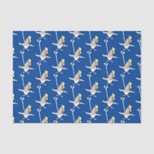 Cute Archerfish cartoon illustration  Tissue Paper