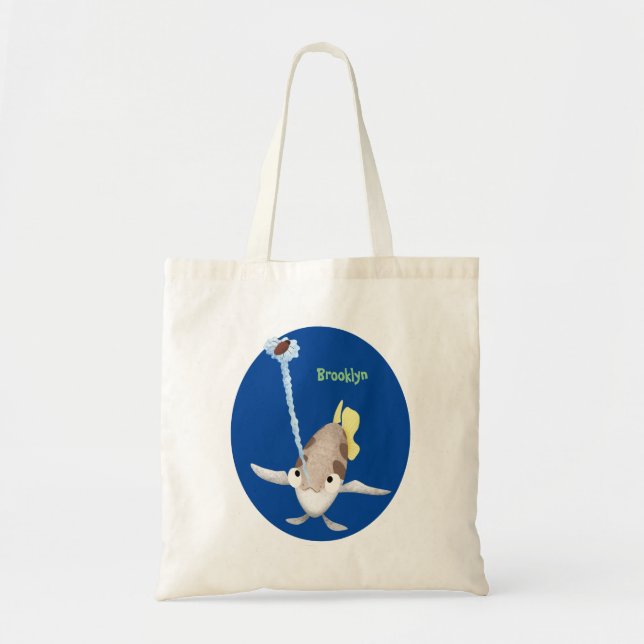 Cute Archerfish cartoon illustration Tote Bag (Front)
