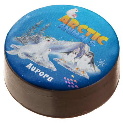 Cute Arctic Animals Custom Name          Chocolate Covered Oreo