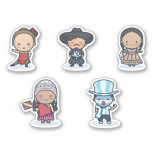 CUTE ARGENTINIAN CHARACTERS SET STICKER