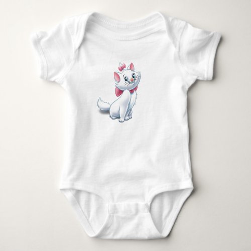 Cute Aristocats White and Pink Cat Disney Baby Bodysuit