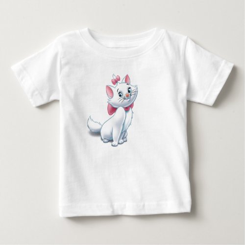 Cute Aristocats White and Pink Cat Disney Baby T_Shirt