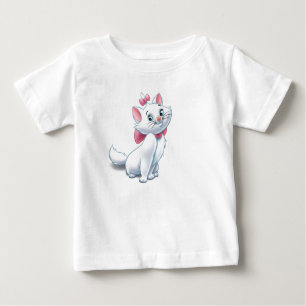 Cute Aristocats White and Pink Cat Disney Baby T-Shirt