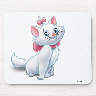 Cute Aristocats White and Pink Cat Disney Mouse Pad