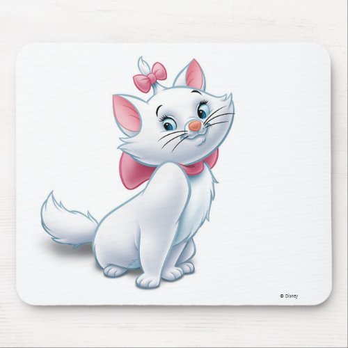 Cute Aristocats White and Pink Cat Disney Mouse Pad