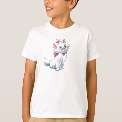 Cute Aristocats White and Pink Cat Disney T_Shirt