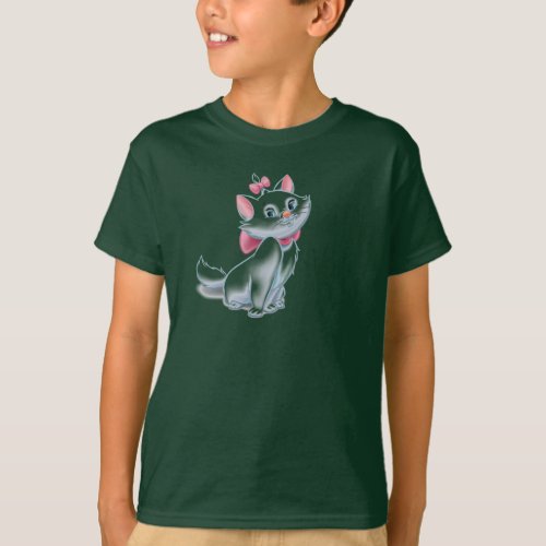 Cute Aristocats White and Pink Cat Disney T_Shirt