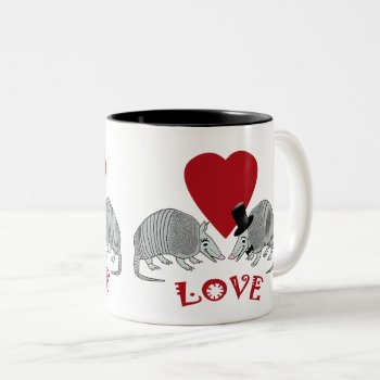 Cute Armadillo Couple Love Mug by EnchantedBayou at Zazzle