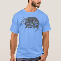 Cute Armadillo Distressed Graphic Design