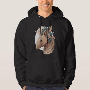 Cute Armadillo Flower Crown Watercolor Animal Hoodie
