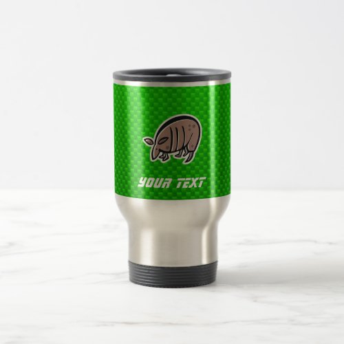 Cute Armadillo Green Travel Mug