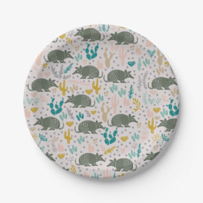 Cute Armadillo Paper Plates
