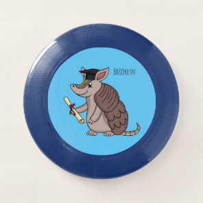 Cute armadillo with graduation cap cartoon  Wham-O frisbee