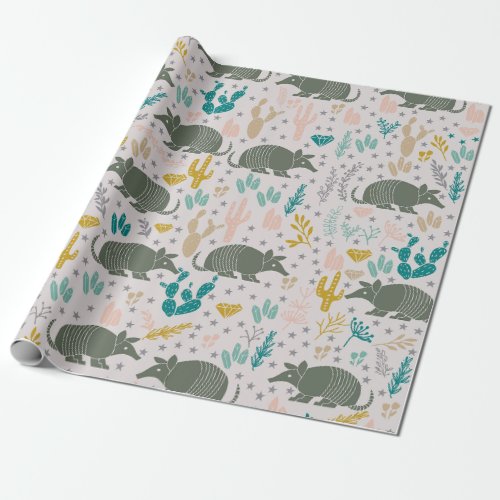 Cute Armadillo Wrapping Paper