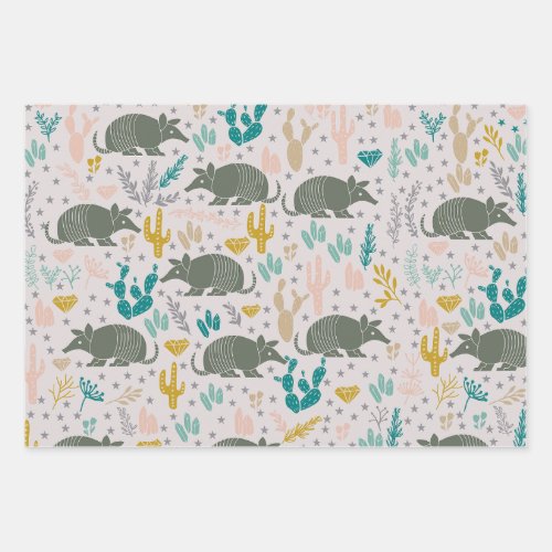 Cute Armadillo Wrapping Paper
