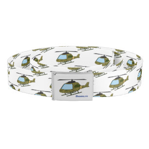 Cute army camoflage helicopter cartoon belt