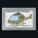 Cute army camoflage helicopter cartoon belt buckle<br><div class="desc">This army helicopter is ready to fly. Drawn in cute cartoon style.</div>