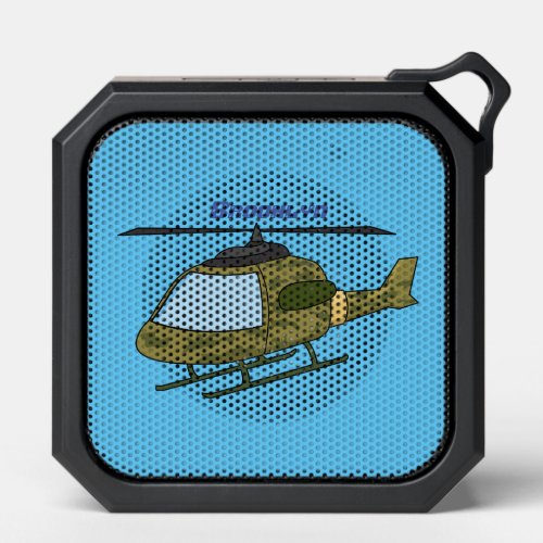 Cute army camoflage helicopter cartoon bluetooth speaker