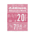 Cute Arrow Pattern Any Color Baby Blanket