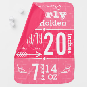 Cute Arrow Pattern Any Color Baby Blanket