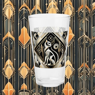 Cute Art Deco cat lovers Glass