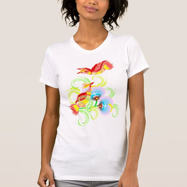 Cute art deco flowers T-Shirt (Front)