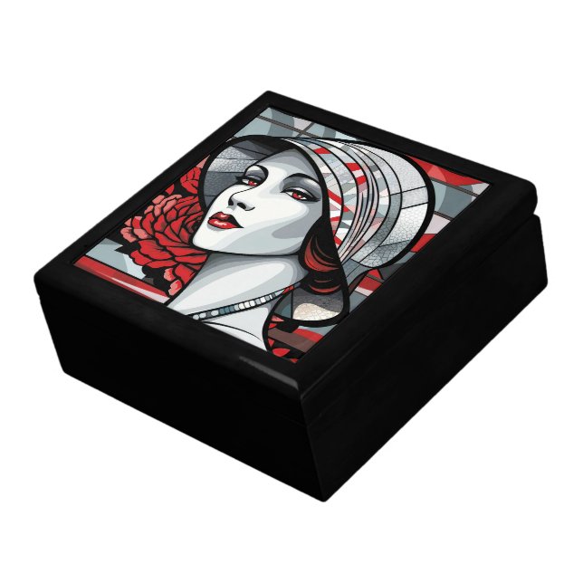 Cute Art Deco Lady  Gift Box (Side)
