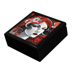 Cute Art Deco Lady Gift Box