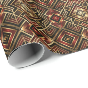Cute Art Deco tiled pattern Wrapping Paper